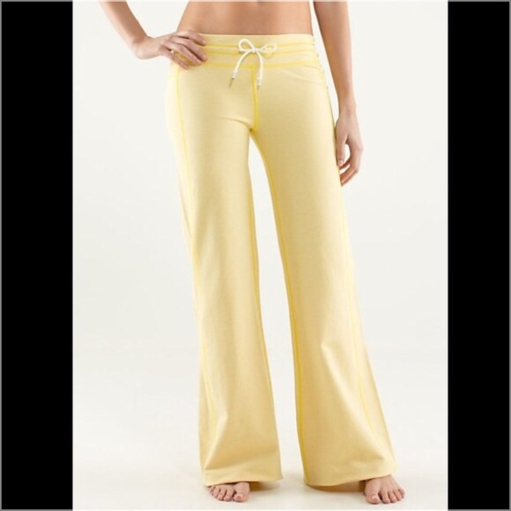 Lululemon Athletica Yellow Track Pants